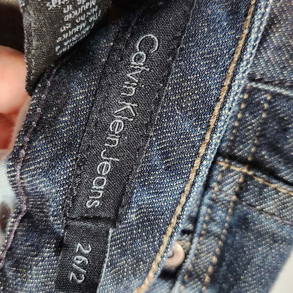 Calvin Klein Women's Boot Cut Denim Jeans Size 26/2 Dark Wash - Picture 5 of 10